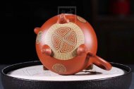 《獅韻》紫砂壺全手工茶壺老師小紅泥，絞泥（段泥、紫泥、綠泥等）壺