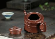 《富貴竹節套組》宜興紫砂壺套組紫砂泡茶壺紫泥手工工藝美術師紫砂茶具